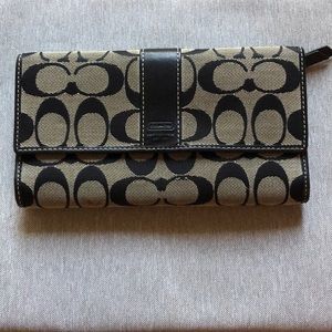 Coach Fabric Monogrammed Wallet